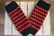 Kids Leg Warmers, Red and Black product 2